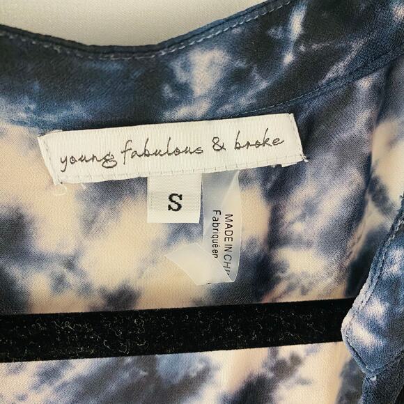 Young‎ Fabulous & Broke Sheer Tallia Tie Dye Oversized Maxi Dress Small - Picture 7 of 9